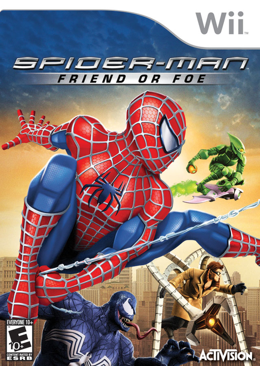 Spiderman Friend or Foe box art for Wii